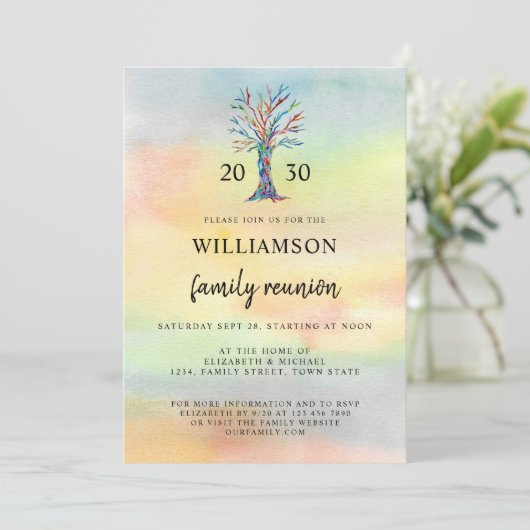 ファミリー懇親会ツリー招待状 招待状 (スタンド正面)