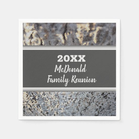 ファミリー懇親会ディナーディナーカクテルカタムケキンモザイク スタンダードカクテルナプキン (正面)