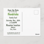 ファミリー懇親会デザインはがき ポストカード (裏面)