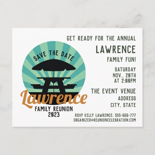 ファミリー懇親会デザインはがき ポストカード (正面)