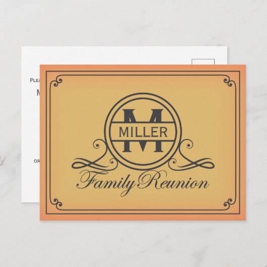 ファミリー懇親会デザイン ポストカード (正面/裏面)