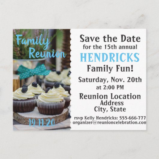 ファミリー懇親会デザイン ポストカード (正面)