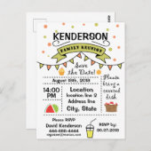 ファミリー懇親会デザイン ポストカード (正面/裏面)