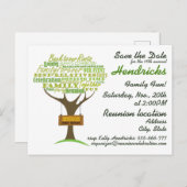 ファミリー懇親会デザイン ポストカード (正面/裏面)