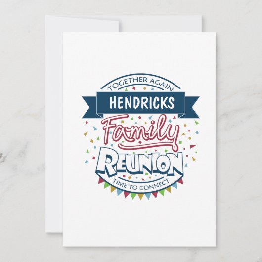 ファミリー懇親会デザイン 招待状 (正面)