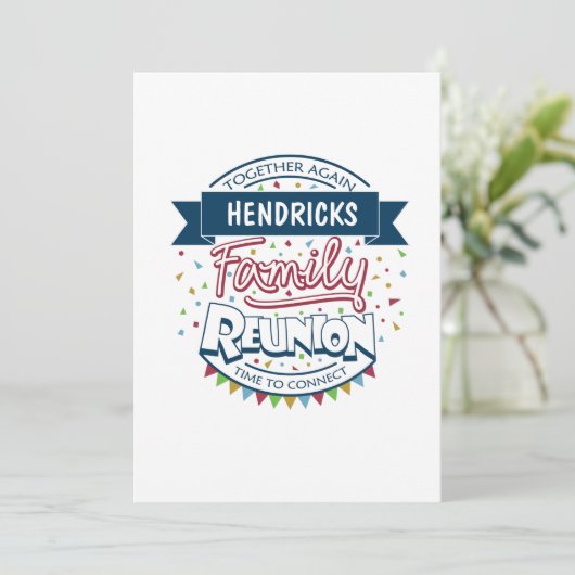 ファミリー懇親会デザイン 招待状 (スタンド正面)