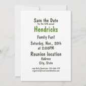 ファミリー懇親会デザイン 招待状 (裏面)