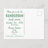 ファミリー懇親会デザイン 案内ポストカード (裏面)