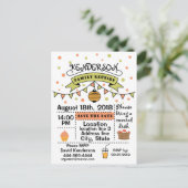 ファミリー懇親会デザイン 案内ポストカード (スタンド正面)