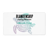 ファミリー懇親会トライバルアートカメ紙名タグ ラベル (正面)