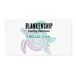 ファミリー懇親会トライバルアートカメ紙名タグ ラベル