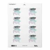 ファミリー懇親会トライバルアートカメ紙名タグ ラベル (フルシート)