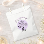 ファミリー懇親会トレンディーパープルツリーアートワーク フェイバーバッグ (クリップ留めされた状態)
