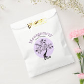 ファミリー懇親会トレンディーパープルツリーアートワーク フェイバーバッグ (封をした状態)