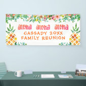 ファミリー懇親会トロピカルパイナップルフローラバナー 横断幕 (トレードショー)