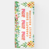 ファミリー懇親会トロピカルパイナップルフローラバナー 横断幕 (縦)