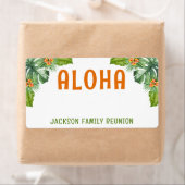 ファミリー懇親会トロピカルパームアロハネームタグ ラベル (インサイチュ)