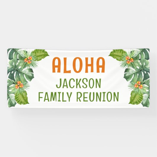 ファミリー懇親会トロピカルパームアロハルアウ(ハワイ式宴会) 横断幕 (横)