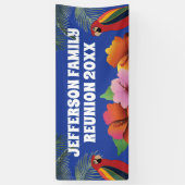 ファミリー懇親会トロピカルパームズアンドパロット 横断幕 (縦)