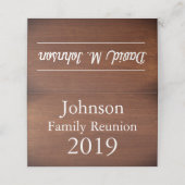 ファミリー懇親会ナメタガスウォームウッドルック プレイスカード (外部開封)