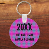 ファミリー懇親会ネオン絞り染めアニュアルピクニック キーホルダー (正面)