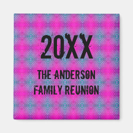 ファミリー懇親会ネオン絞り染めアニュアルピクニック マグネット