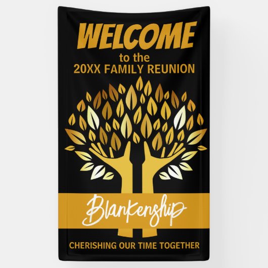 ファミリー懇親会ハンズツリー葉カスタム 横断幕 (縦)