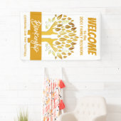 ファミリー懇親会ハンズツリ離れーズオンホワイトカスタム 横断幕 (インサイチュ)