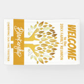 ファミリー懇親会ハンズツリ離れーズオンホワイトカスタム 横断幕 (横)