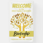 ファミリー懇親会ハンズツリ離れーズオンホワイトカスタム 横断幕 (縦)