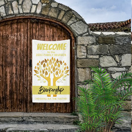 ファミリー懇親会ハンズツリ離れーズオンホワイトカスタム 横断幕