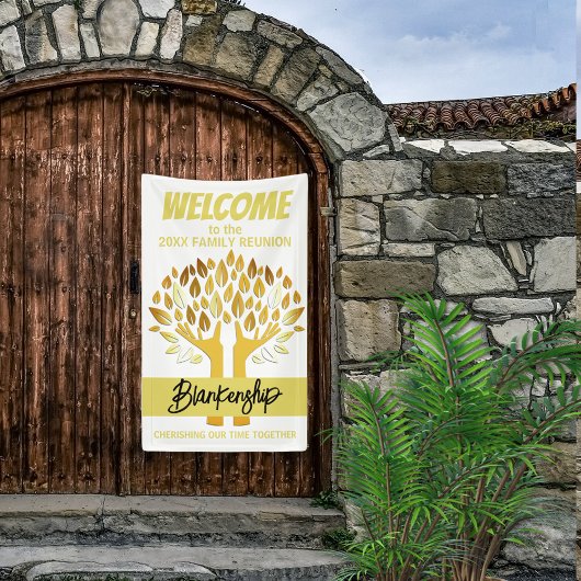 ファミリー懇親会ハンズツリ離れーズオンホワイトカスタム 横断幕