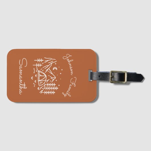 ファミリー懇親会バケーションアドベンチャーキャンピングマッチング ラゲッジタグ (正面横)