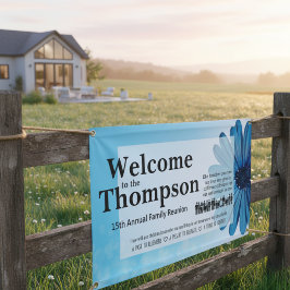 ファミリー懇親会バナー（青い花） 横断幕