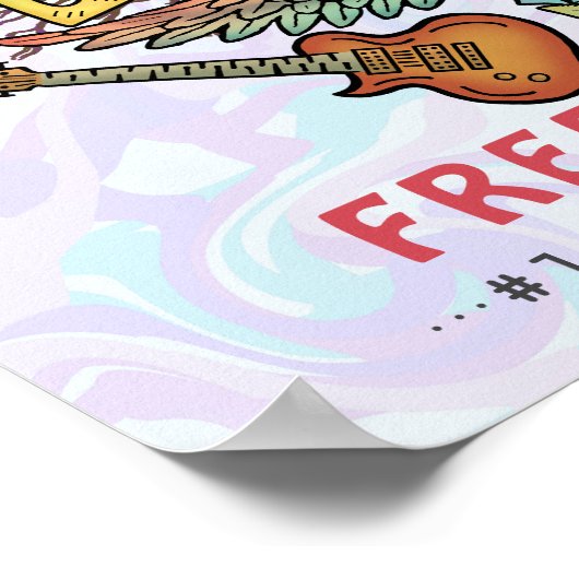 ファミリー懇親会バンドウェルカムネームレトロ70sコンサート ポスター (角)