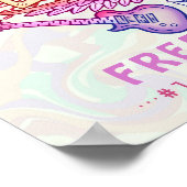 ファミリー懇親会バンドコンサートウェルカムネオンレトロ70s ポスター (角)