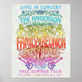 ファミリー懇親会バンドコンサートウェルカムネオンレトロ70s ポスター (正面)