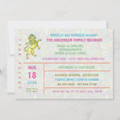 ファミリー懇親会バンドコンサートチケットネオンレトロ70s 招待状 (裏面)