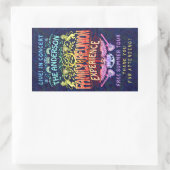 ファミリー懇親会バンドレトロ70sコンサートありがとうv2 長方形シール (バッグ)