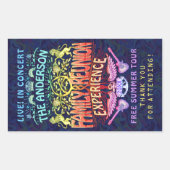 ファミリー懇親会バンドレトロ70sコンサートありがとうv2 長方形シール (正面)