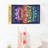 ファミリー懇親会バンドレトロ70sコンサートウェルカムネオン 横断幕 (インサイチュ)