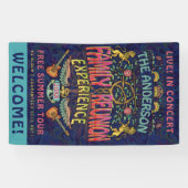 ファミリー懇親会バンドレトロ70sコンサートウェルカムネーム 横断幕 (横)