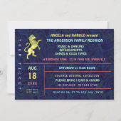 ファミリー懇親会バンドレトロ70sコンサートチケットネオン 招待状 (裏面)