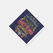 ファミリー懇親会バンドレトロ70sコンサートロゴカスタム スタンダードカクテルナプキン (角)