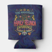 ファミリー懇親会バンドレトロ70sコンサートロゴカスタム 缶クーラー (裏面)