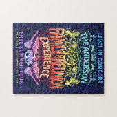 ファミリー懇親会バンドレトロ70sコンサートロゴネオン ジグソーパズル (横)