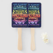 ファミリー懇親会バンドレトロ70sコンサートロゴネオン ハンドファン (正面&裏面)