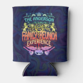 ファミリー懇親会バンドレトロ70sコンサートロゴネオン 缶クーラー (正面)