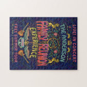 ファミリー懇親会バンドレトロ70sコンサートロゴ名 ジグソーパズル (横)