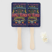 ファミリー懇親会バンドレトロ70sコンサートロゴ名 ハンドファン (正面&裏面)